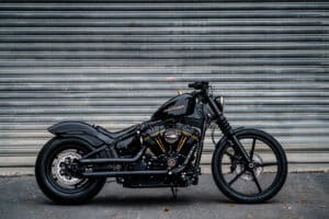 Black Harley Davidson motorcycle